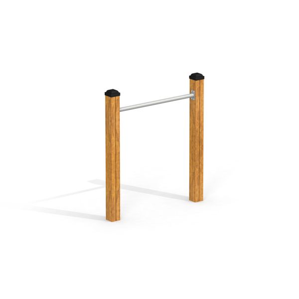 Somersault Single wooden gym bar for playgrounds and outdoor fitness
