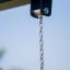 Hanging chain detail of Double Swing playground equipment.