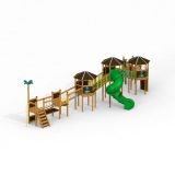 Jungle Village castle with slide