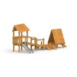 Galapagos wooden playhouse with slide