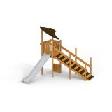 Elbrus wooden playhouse with slide