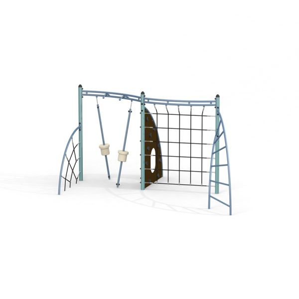 Perseus, steel structure playground climbing net and obstacles