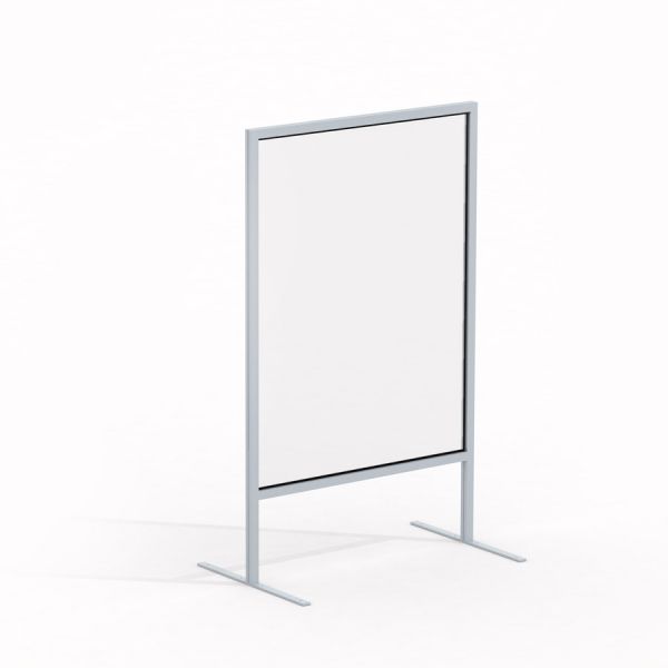 Curtain glass wall 60 x 80 cm with metal frame.