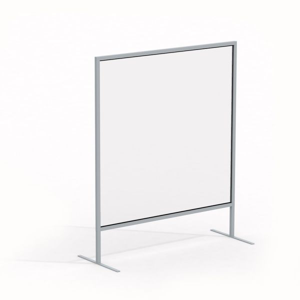Curtain glass wall 100 x 100 cm with metal frame.