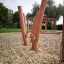 Mojave (6 pcs set) wooden climbing play equipment in a playground