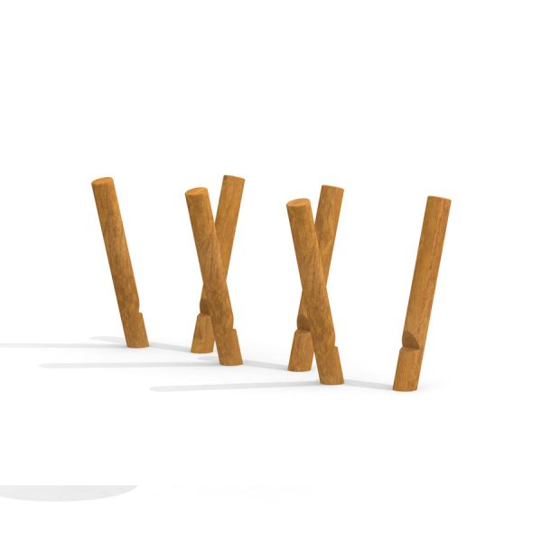 Mojave (6 pcs set) natural wood playground stepping posts