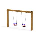 Wooden Baby double swing