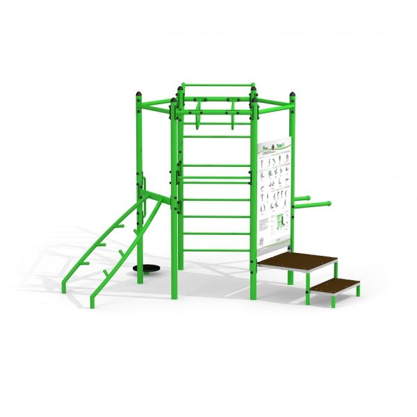 Hexagon Training Set w/ Stairs, Outdoor Fitness, Sport equipment