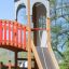 Alcazar w/slide castle with slide on a playground