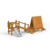 Kanha wooden playhouse with slide