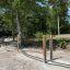 Outdoor Battle Rope Workout Set installed in a park.