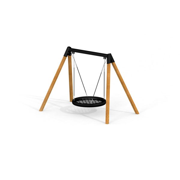 Bird Nest Single Swing (BNS 120 cm) with wooden frame.
