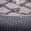 Close-up of Bird Nest Single Swing (BNS 120 cm) with chain and rope details.