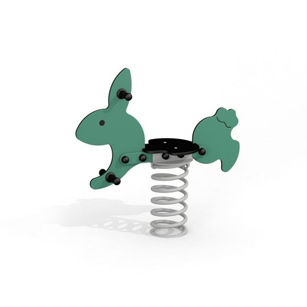 Green Rabbit Rocking spring rider for playgrounds