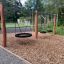 Double Robinia Swing Nature 1 + 2 (BNS 120 cm) in a playground area.