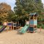 Playground with Locomotive w/ Tower and Slide train playhouse.