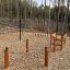 Outdoor Obstacle Course Crawl Net in a wooded area