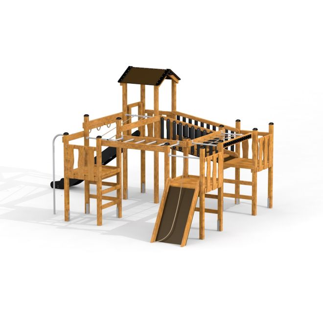 Playground structure - Challenger Modern Nature single slide