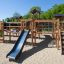 Windsor Modern Nature castle with slide at playground.