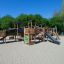 Windsor Modern Nature castle with slide on sandy playground
