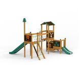 Forest Bridge playhouse with slide