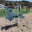 Playground Sea Lion rocking spring rider on a sandy surface.
