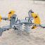 Quadro Walrus-Seal rocking playground equipment on sand.