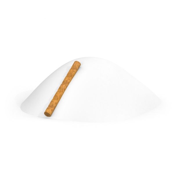 Wooden Stair climbing structure on a white mound.