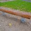 Wooden Balance Beam on Springs for Playground