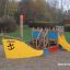 Small Ship sandbox with slide in playground