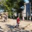 Children playing on Sherwood Eco playground equipment in a park.