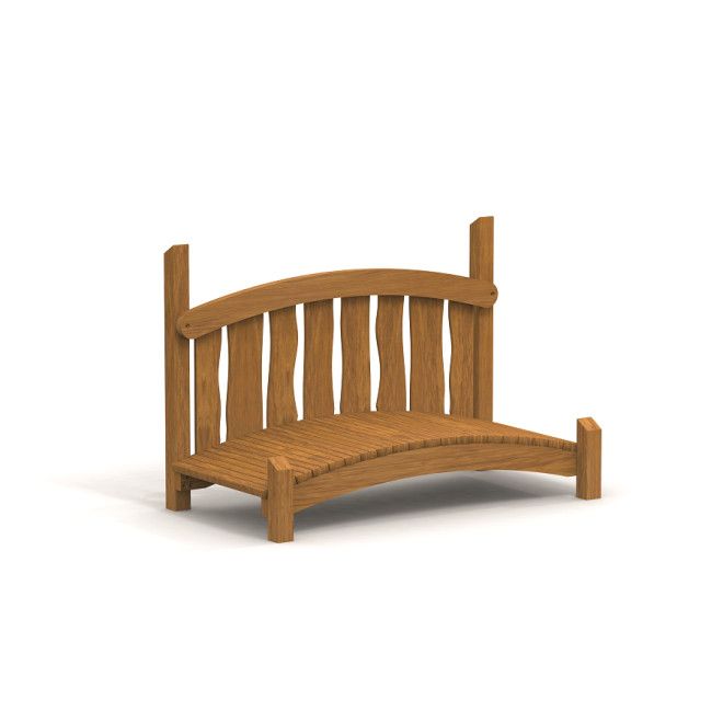 Chinese bridge Uvala, wooden playground bridge, child-safe design.
