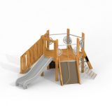 Six Angle w/ stairs & slide (H90) wooden playhouse Uvala