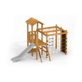 Climbing Kiosk wooden playhouse with slide Uvala