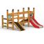 Maluch (uv) wooden playground equipment with slide, climbing wall, and activity panels for kids