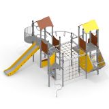 Fort with two towers and a slide