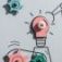 Sensory Box playground panel with colorful rotating gears and light bulb illustration