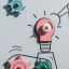 Sensory Box playground panel with colorful rotating gears and light bulb illustration