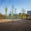 Powerclimber climbing net in playground setting