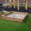 Wooden Sandbox in Playground Area.