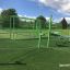 Rhombus Net playground climbing structure on green artificial turf playground