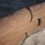 Palisade Horizontal (running meter) wooden fence installed on sandy ground