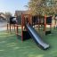 Children's playground equipment with slide, Square Play Nature.
