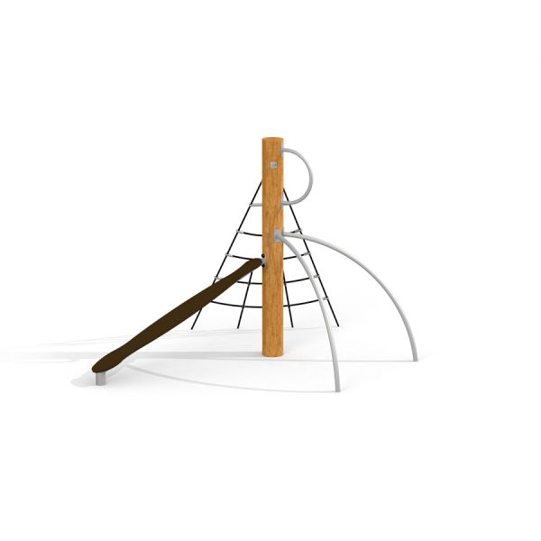 Kilimanjaro steel structure, playground climbing frame with slide and ropes.