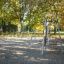 Medusa steel structure in a sunny park playground