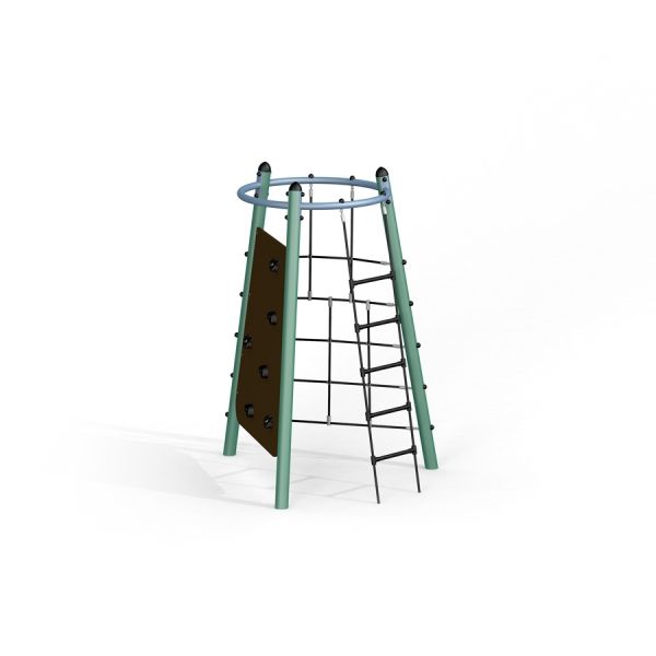 Medusa steel structure playground climbing frame with climbing wall and ladder