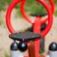 Red seesaw for children.