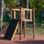 Wooden playground structure for children with a slide and climbing elements - Yosemite.