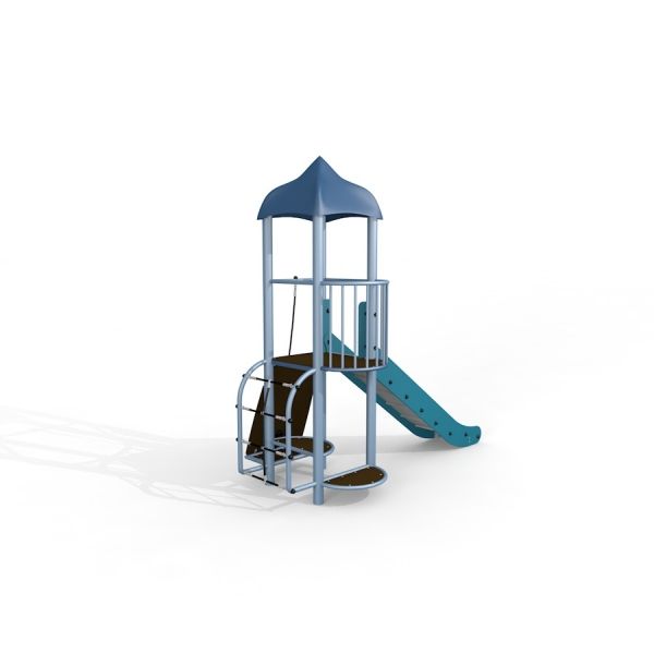 Ladybird playhouse with slide in blue and black