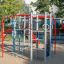 Children's playground equipment with ropes, ladders, and climbing frames, Whale steel structure in t